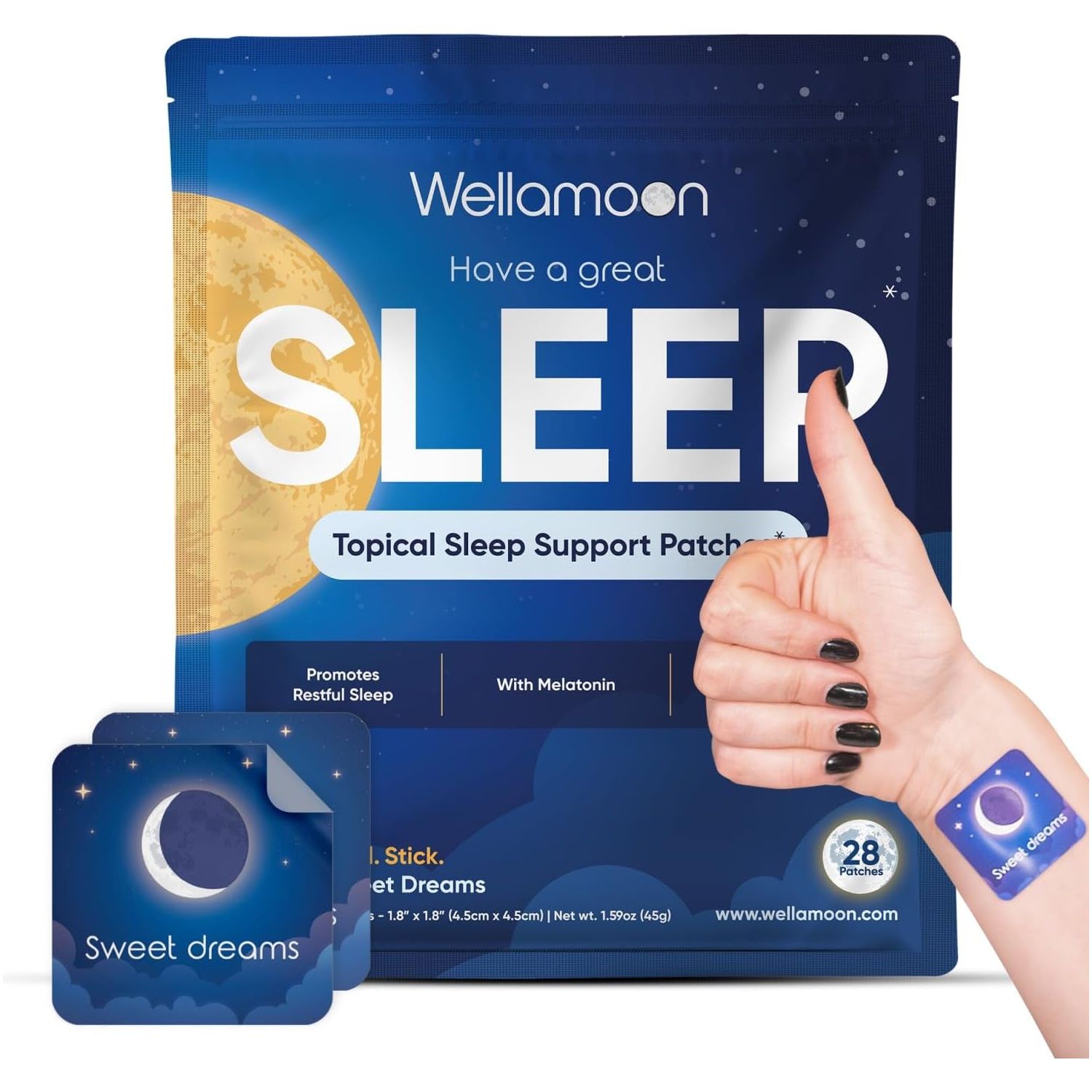 Original Sleep Patches for Adults Extra Strength | Easy-To-Apply Sleep Patch with Melatonin & Valerian 28 Patches