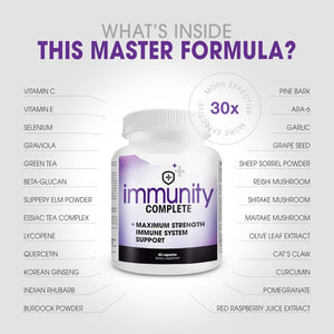 Immunity Complete - 20-In-1 Immune System Booster Formula 60Count