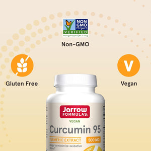 Jarrow Formulas Curcumin 95 500 Mg, Turmeric Curcumin Extract for Bone and Joint Support Dietary Supplement, 120 Capsules