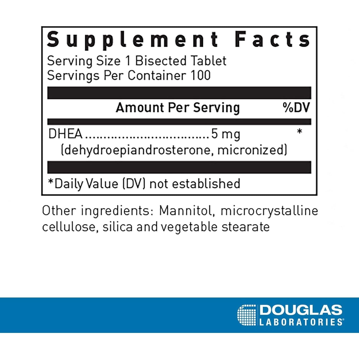 Douglas Laboratories DHEA 5 Mg Dissolvable Tablets - Supports Hormone Balance, Immunity, Brain, Bone Health & Metabolism* 100 Tablets
