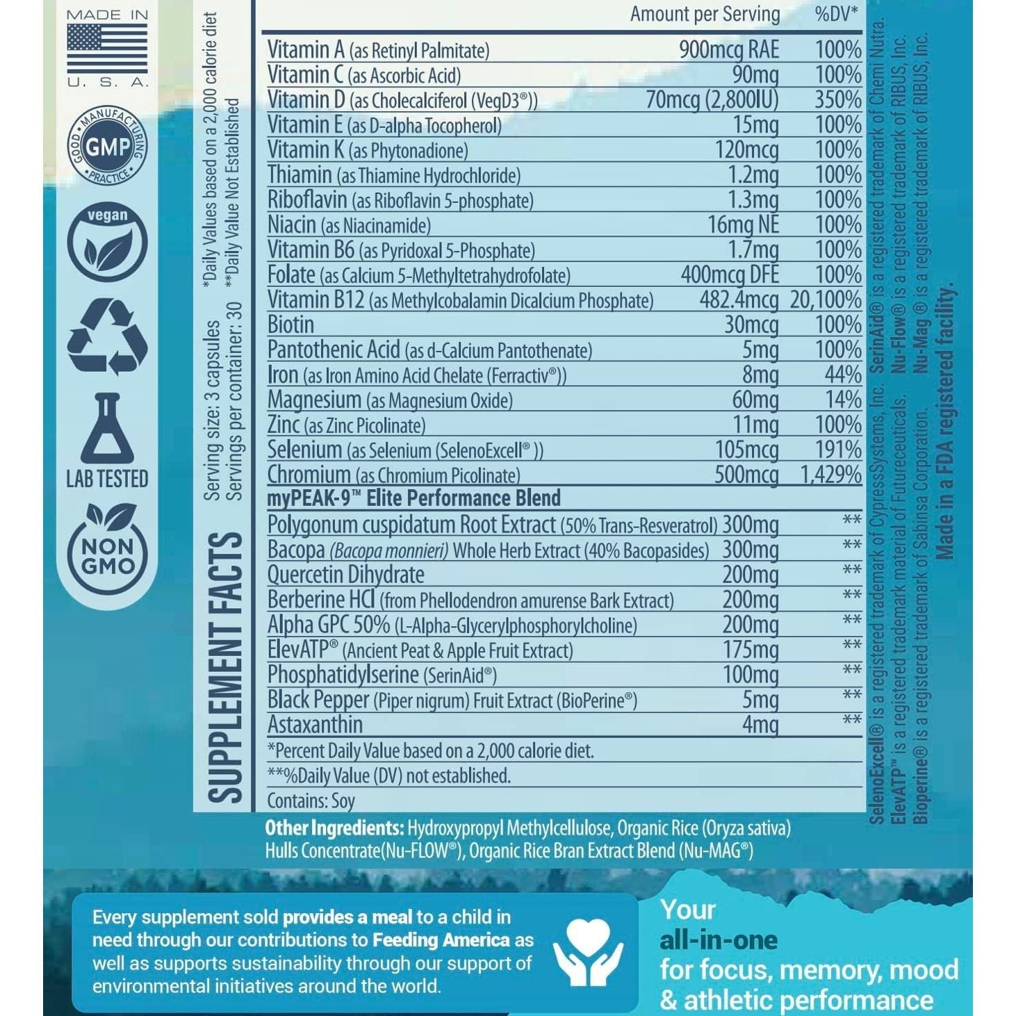 Wellness Award-Winning Vegan Multivitamin - Immunity Booster, All-In-One for Men and Women, 90 Count