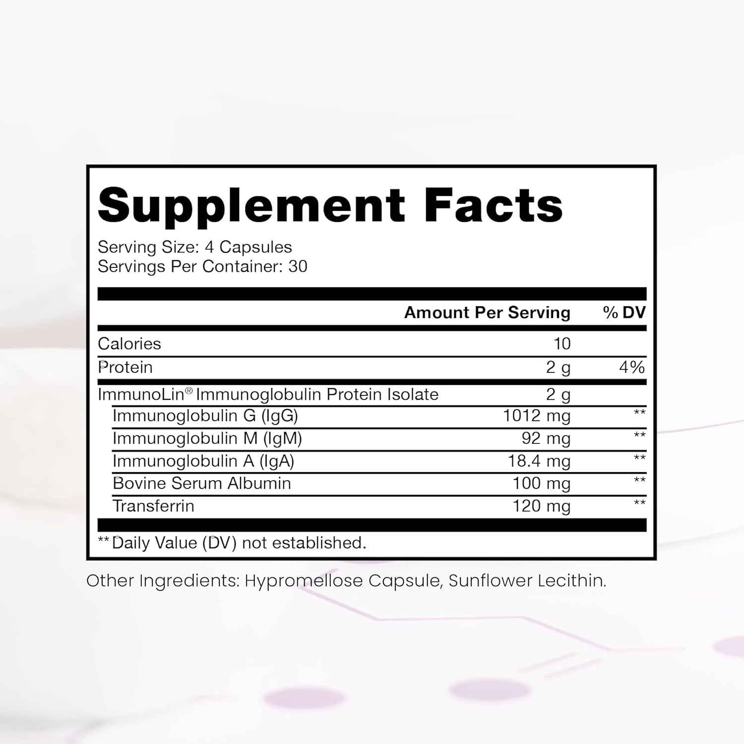 Pure Therapro Rx Elite Igg Immunoglobulin Supplement | 1100+ Mg (120 Capsules)