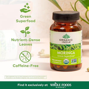 ORGANIC INDIA Moringa Capsules Organic - 60 Capsules