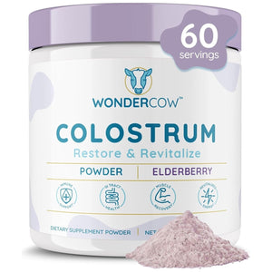 WONDERCOW Colostrum Supplement Powder for Gut Health, Immune Support, Muscle Recovery & Wellness 60 Servings