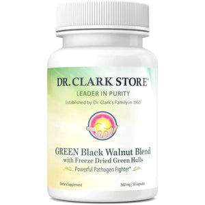 Dr Clark Green Black Walnut Blend - Supports Healthy Intestinal Environment, 360Mg, 50 Gelatin Capsules