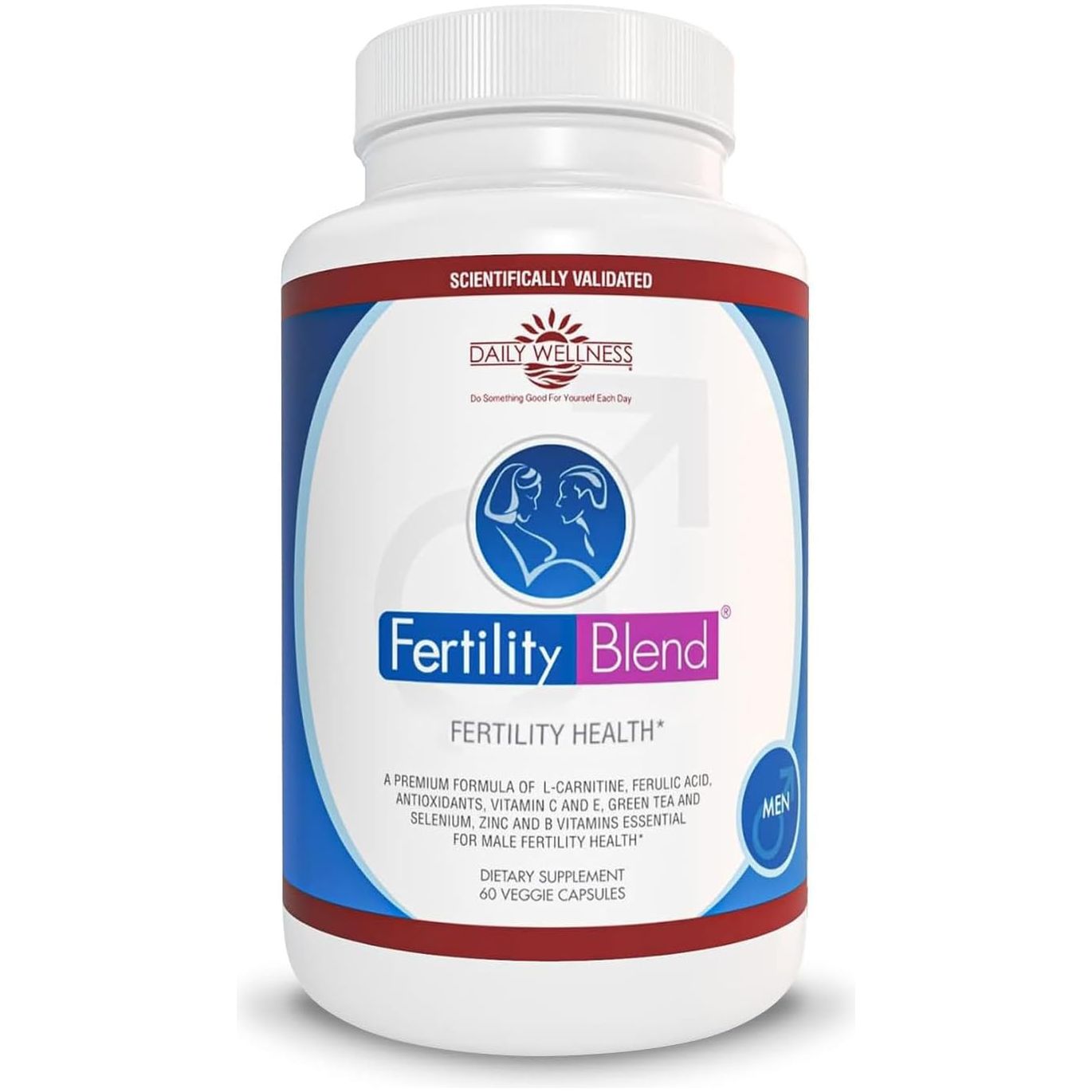 Daily Wellness for Men - Male Fertility Supplements, Vitamin Blend Pills - 60 Capsules