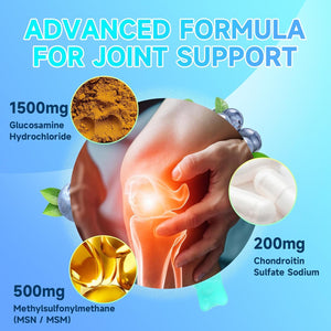 Glucosamine Chondroitin Gummies, Extra Strength Joint Support Supplement 60 Count