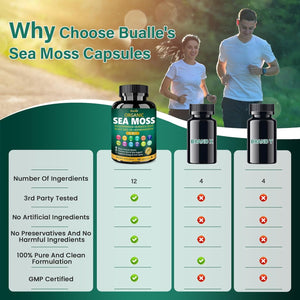 Organic Sea Moss Capsules for Immune System,Skin,Energy Support-60 Capsules