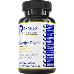 Premier Research Labs: Active Digestive Enzymes with Probiotic and Prebiotics 60 Capsules