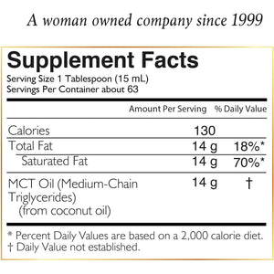 MCT Oil - Intermittent Fasting Support, Metabolism & Brain Power Boost, 32 Fl Oz