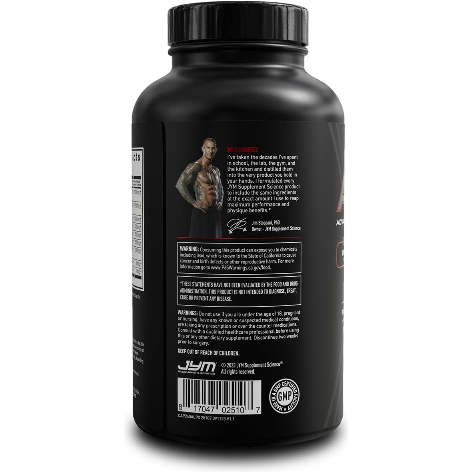 Alpha JYM X Advanced Hormone Optimization 240 Vegetarian Capsules