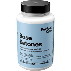Perfect Keto Exogenous Ketones Capsules, Gluten Free BHB Salts Supplement for Ketosis & Fasting 60 Count