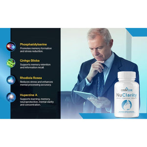Nuclarity - Premium Nootropic Brain Supplement - Focus, Energy, Memory Booster