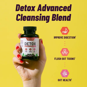 Snap Supplements Detox Cleanse Capsules - Advanced Blend for Full Body Detox & Cleanse (60 Capsules)