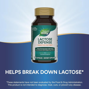 Nature'S Way Lactose Defense, Supports the Digestion of Dairy*, 690 Mg Lactase/Serving, 100 Capsules