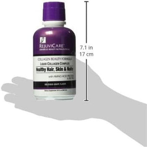 Rejuvicare Liquid Collagen Beauty Formula with Amino Acids, Protein and Biotin, 16 Oz ,32 Servings.