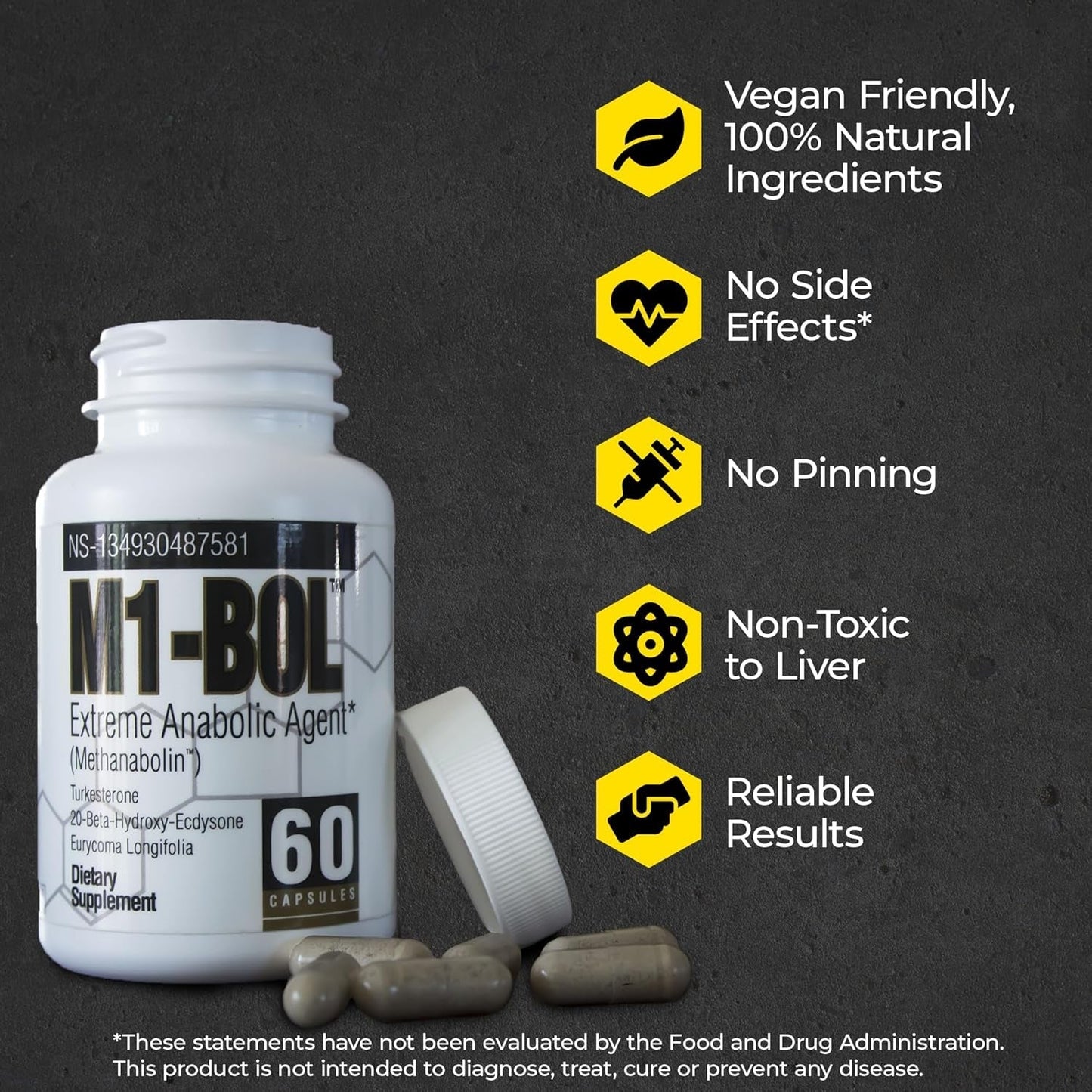 Avry Labs Extreme Anabolic Supplement  W/Turkesterone to Support Muscle Growth, Strength, Recovery, 60 Capsules