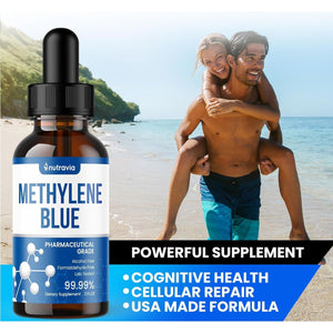 Methylene Blue Pharmaceutical Grade - Brain Supplement, Cleanse and Detox Blue Methylene (60Ml) - Lab Tested - USA Made