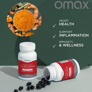 Omax Hydrocurc Turmeric Curcumin, Highly Bioavailable for Natural Joint Relief (60 Softgels)