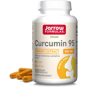 Jarrow Formulas Curcumin 95 500 Mg, Turmeric Curcumin Extract for Bone and Joint Support Dietary Supplement, 120 Capsules