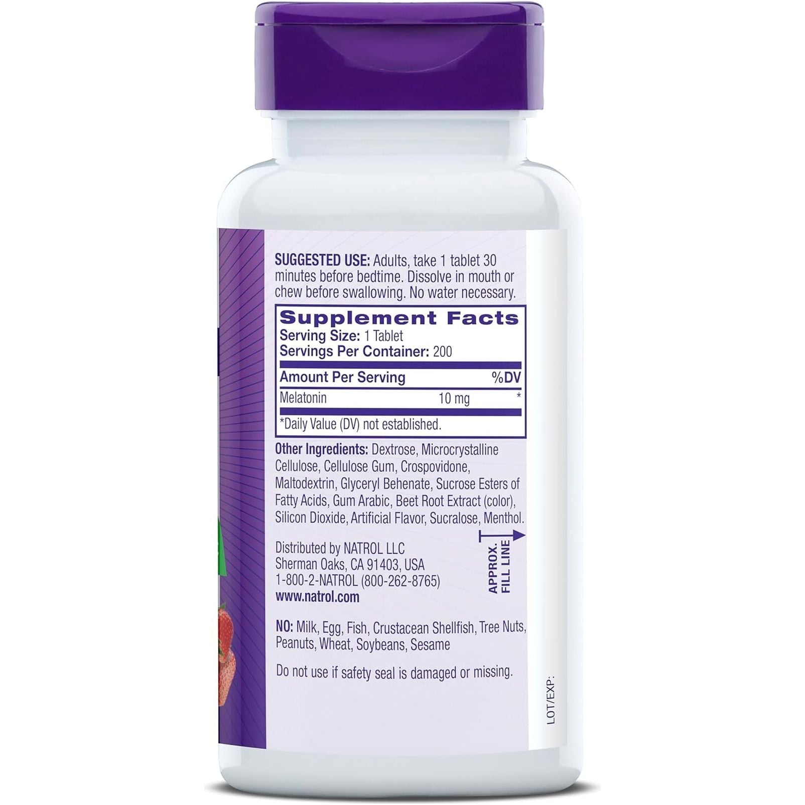 Natrol Fast Dissolve Melatonin 10 Mg, Melatonin Supplements 200 Day Supply