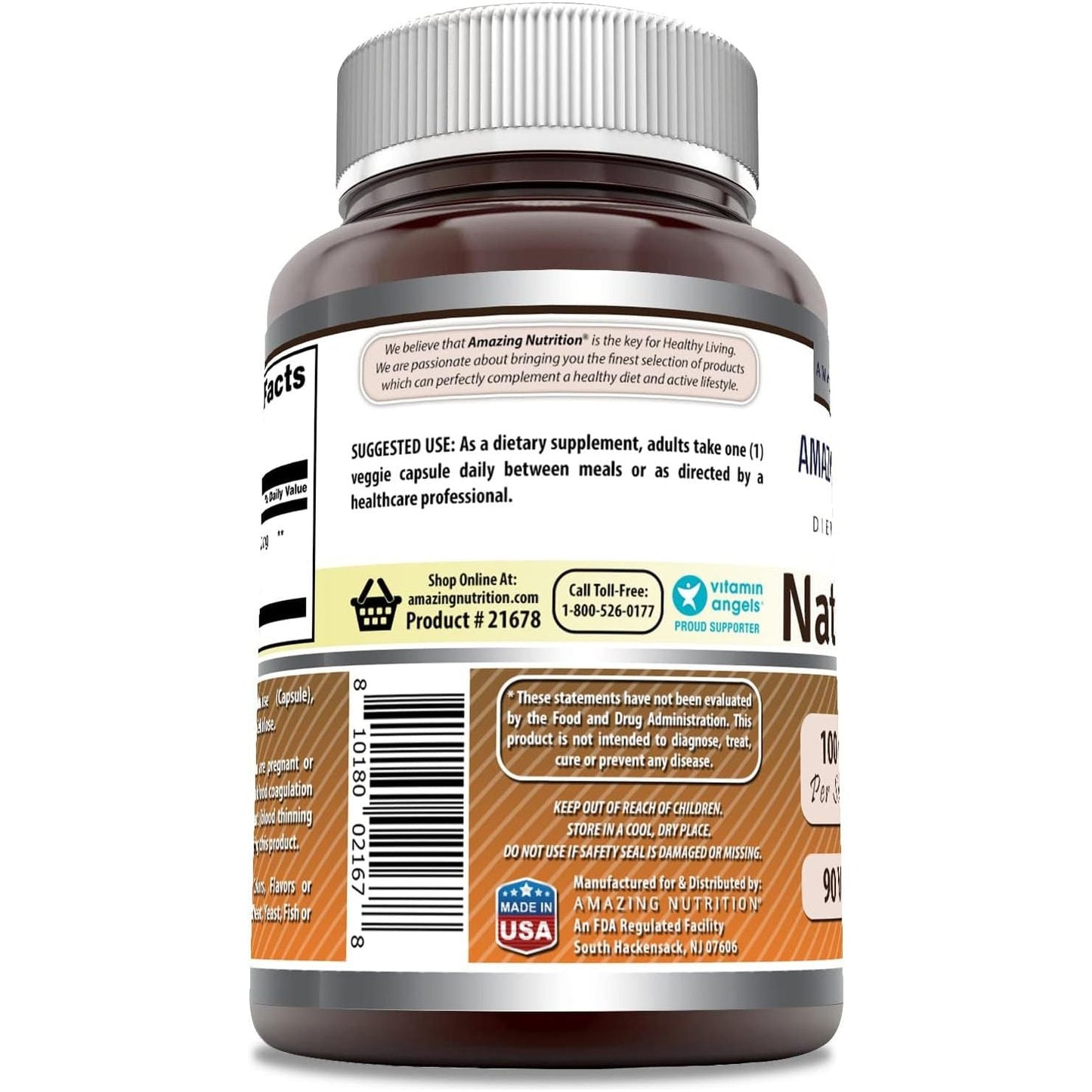 Amazing Formulas Nattokinase Dietary Supplement 100Mg 90 Veggie Capsules | 2000 FU | Made in USA | Ideal for Vegetarians