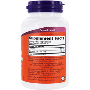 NOW Foods - Quercetin with Bromelain - 120 Vegetable Capsule