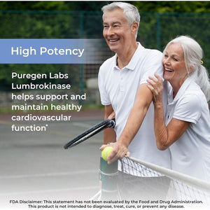 Puregen Labs Lumbrokinase 40Mg High Potency Supplement| No Harmful Additives | Made in USA - 60 Capsules