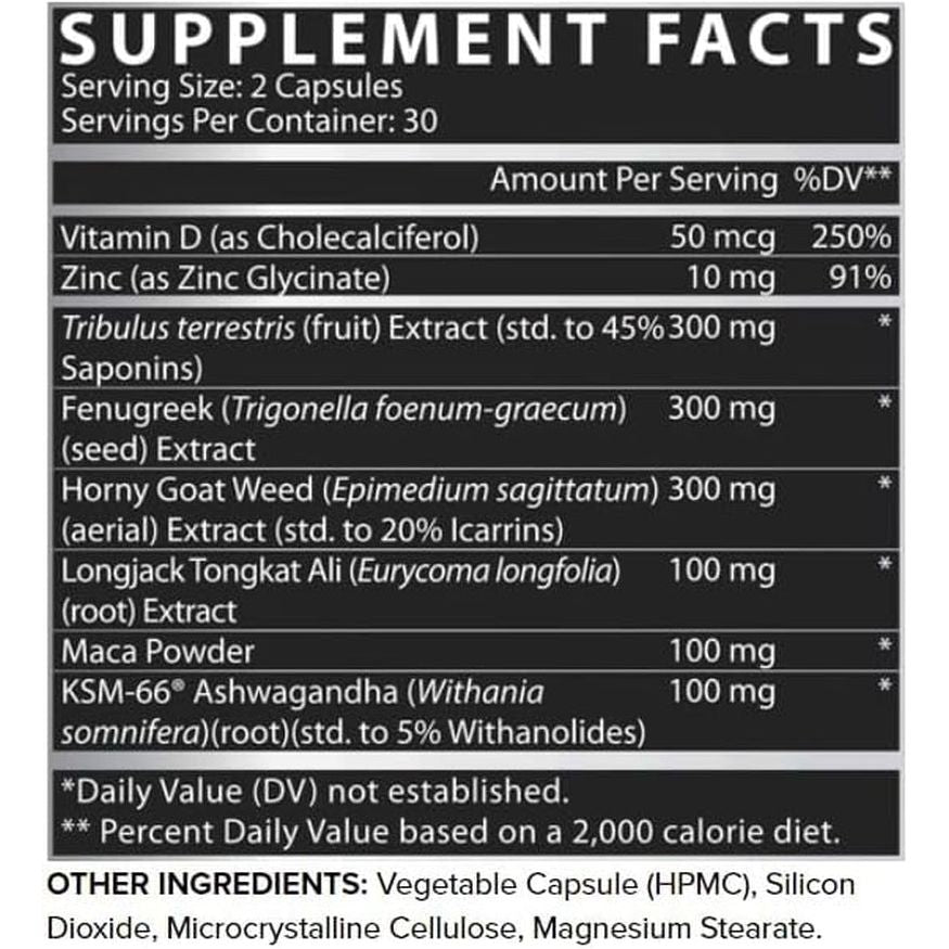 Nutrex Research T-UP Testosterone Booster Supplement for Men - Increase Levels, Boost Strength & Recovery - 60 Capsules