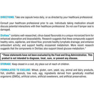 XYMOGEN Diovasc - Support for Healthy Veins, Capillaries, Blood Circulation (60 Capsules)