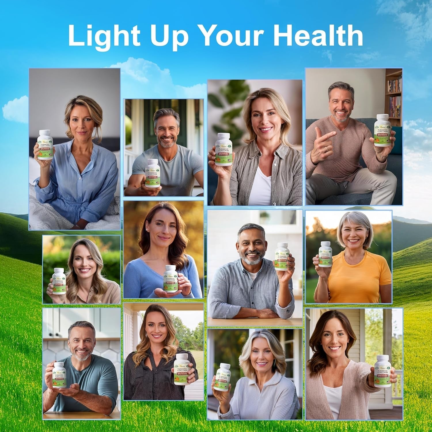 Asquared Nutrition Turmeric Curcumin 1300Mg with Bioperine Black Pepper Extract - 180 Capsules