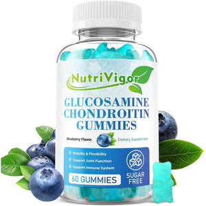 Glucosamine Chondroitin Gummies, Extra Strength Joint Support Supplement 60 Count