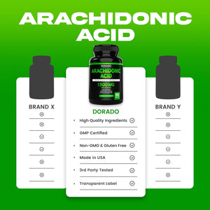 Arachidonic Acid Supplement 1500Mg for Muscle Mass & Recovery (150 Capsules)