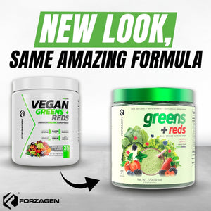 Forzagen Vegan Greens & Reds Superfood Powder - 35 Servings