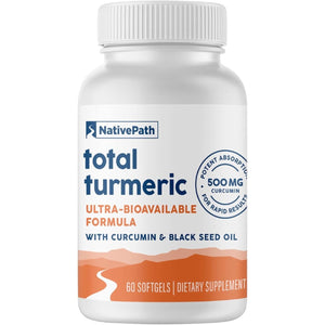 Nativepath Turmeric Curcumin with Black Seed Oil - Advanced Antioxidant & Joint Support Supplement 60 Softgels