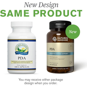 Nature'S Sunshine PDA Combination, Hydrochloric Acid and Pepsin Supplement That Helps Break down Proteins in the Digestive Tract 180 Capsules