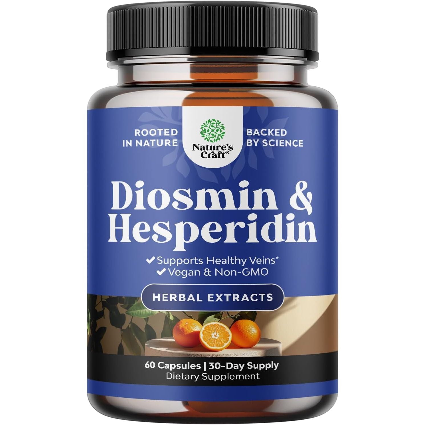 Diosmin Hesperidin 1000Mg Complex - from Bitter Orange for Vein Support (1 Month Supply)