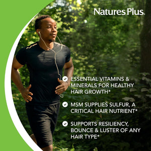 Natures plus Ultra Hair, Sustained Release - Natural Hair Growth Supplement for Men & Women 30 Servings