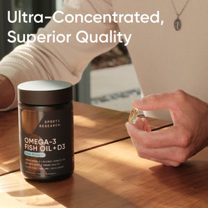 Sports Research® Triple Strength Omega-3 + Vitamin D3 2500Iu (62.5Mcg) 120 Capsules