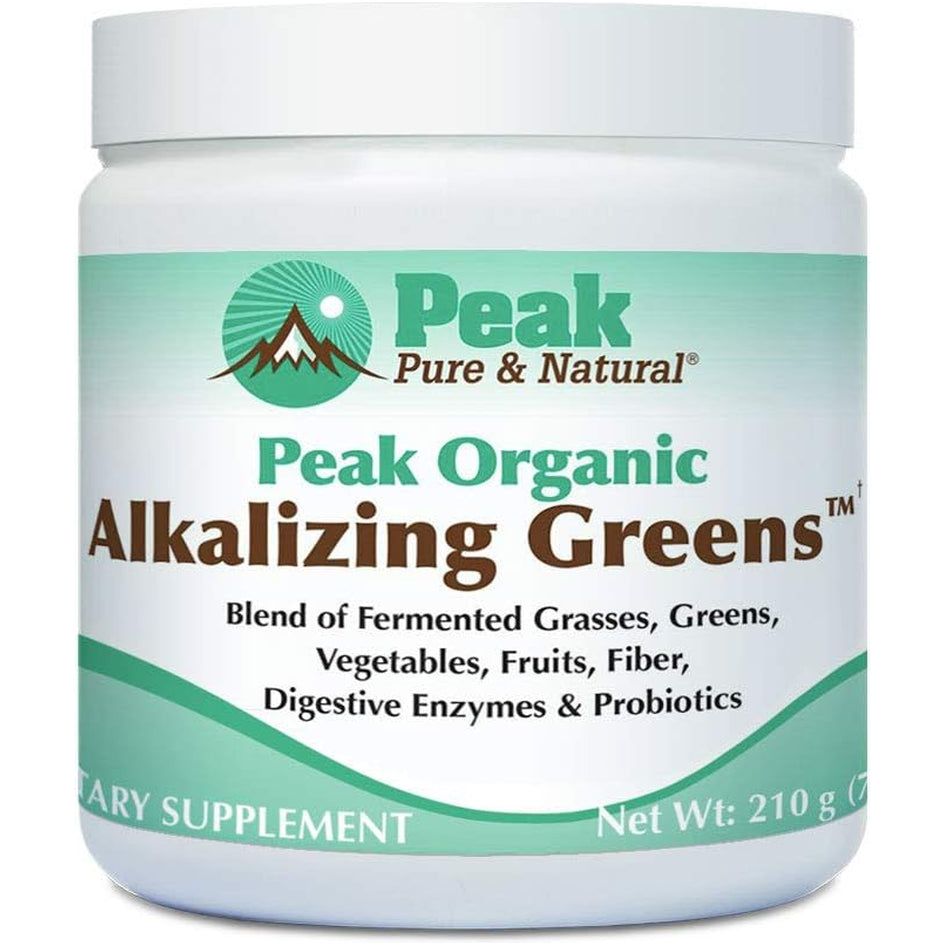 Peak Pure & Natural Peak Organic Alkalizing Greens Support Ph Balance and Alkalinity | Superfood Green Drink Powder