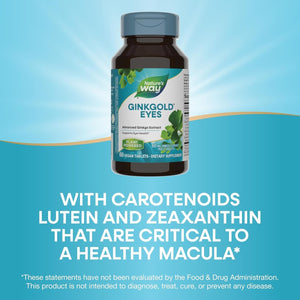 Nature'S Way Ginkgold Eyes, Gingko Biloba Supplement for Adults, Supports Eye Health* 60Mg/60 Tablets