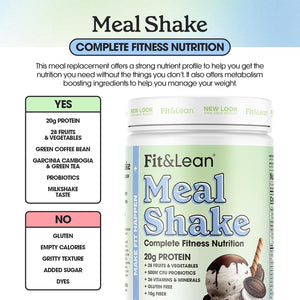 Fit & Lean Meal Shake, Fat Burning Meal Replacement, 1Lb, 10 Servings