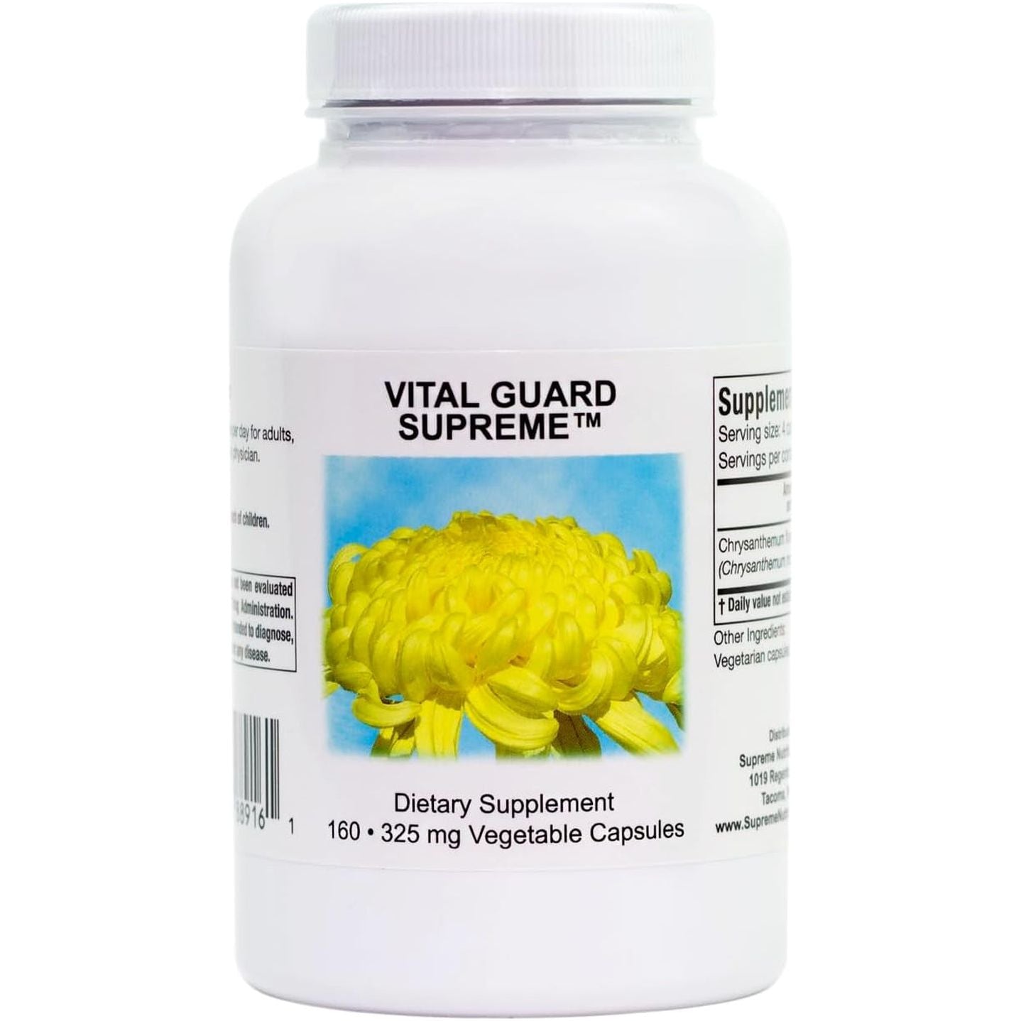 Supreme Nutrition Vital Guard Supreme, 160 Pure Chrysanthemum Vegetarian Capsules