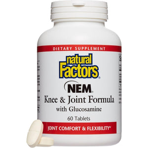 Natural Factors, NEM Knee & Joint Formula, Promotes Flexibility and Comfort, 60 Tablets