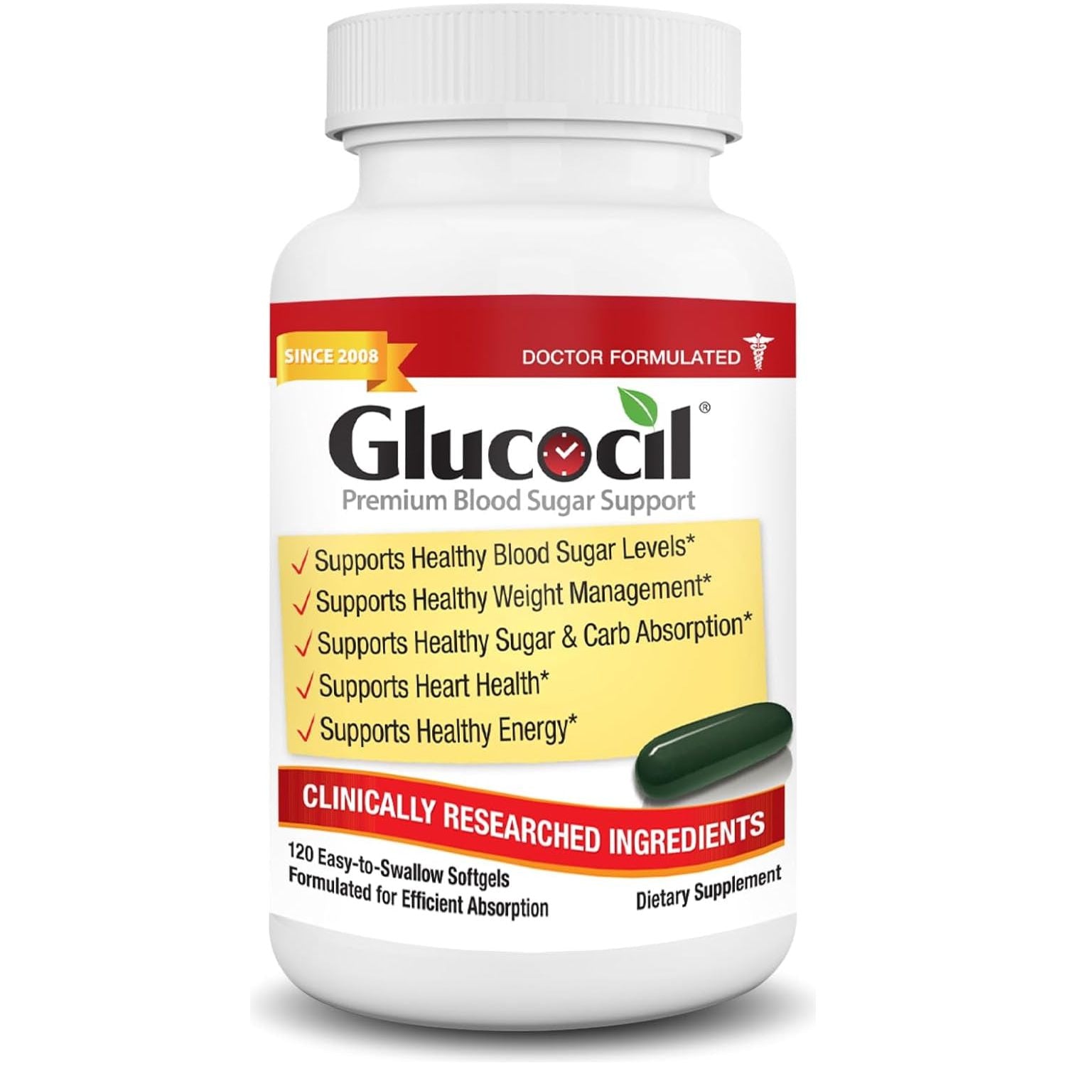Glucocil - Premium Blood Sugar Support - Supports the 3 Essentials for Healthy Blood Sugar