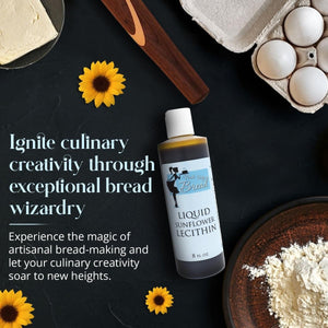 Fast Easy Bread Pure Sunflower Lecithin Liquid Food Grade for Baking and Cooking - Suppviv