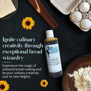 Fast Easy Bread Pure Sunflower Lecithin Liquid Food Grade for Baking and Cooking.