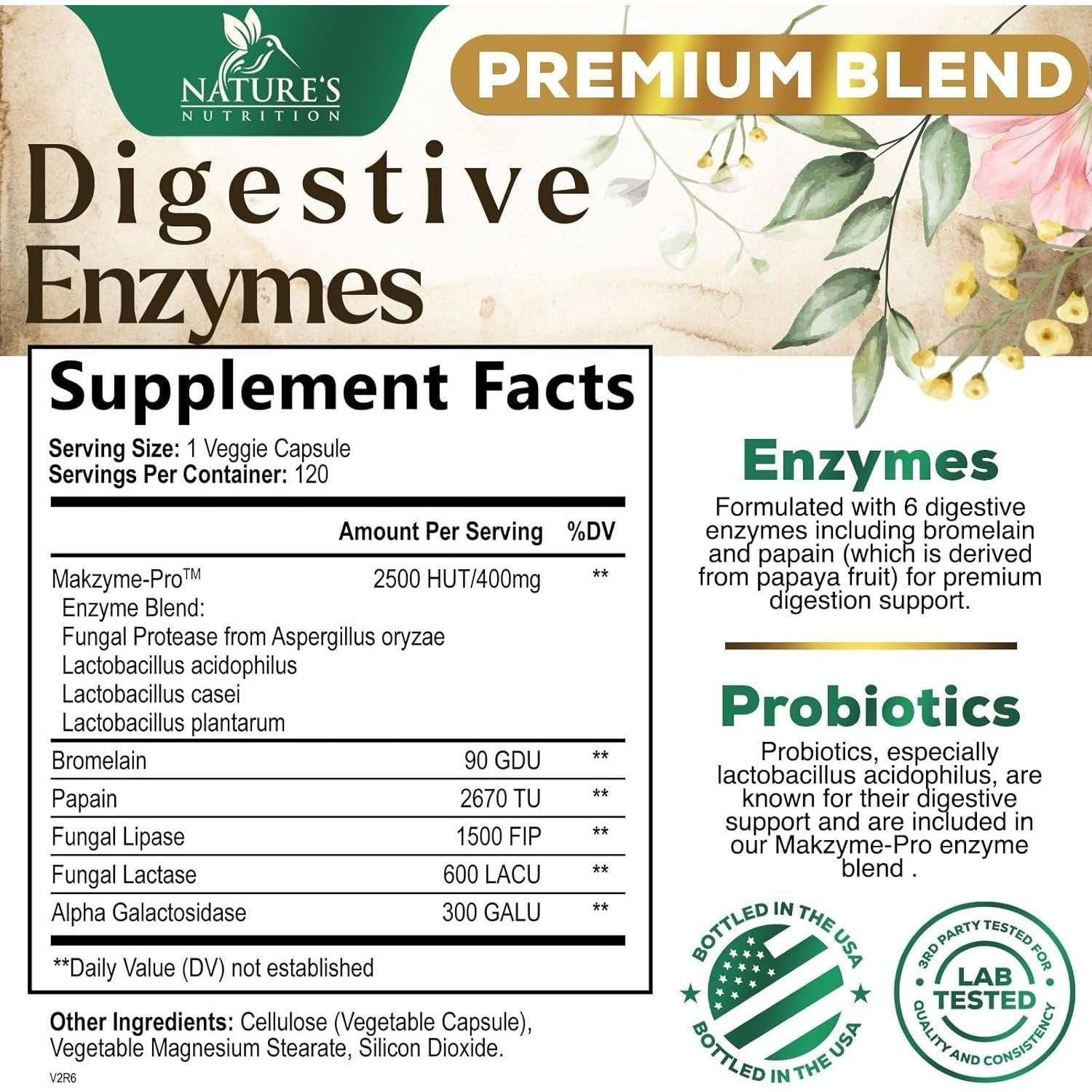 Digestive Enzymes with Probiotics - Probiotic Multi Enzymes for Digestive Health and Bloating Relief 120 Capsules