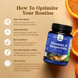 Diosmin Hesperidin 1000Mg Complex - from Bitter Orange for Vein Support (1 Month Supply)