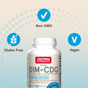 Jarrow Formulas® DIM + CDG, Liver Detox Support for Healthy Hormone Regulation and General Wellness, 30 Veggie Capsules